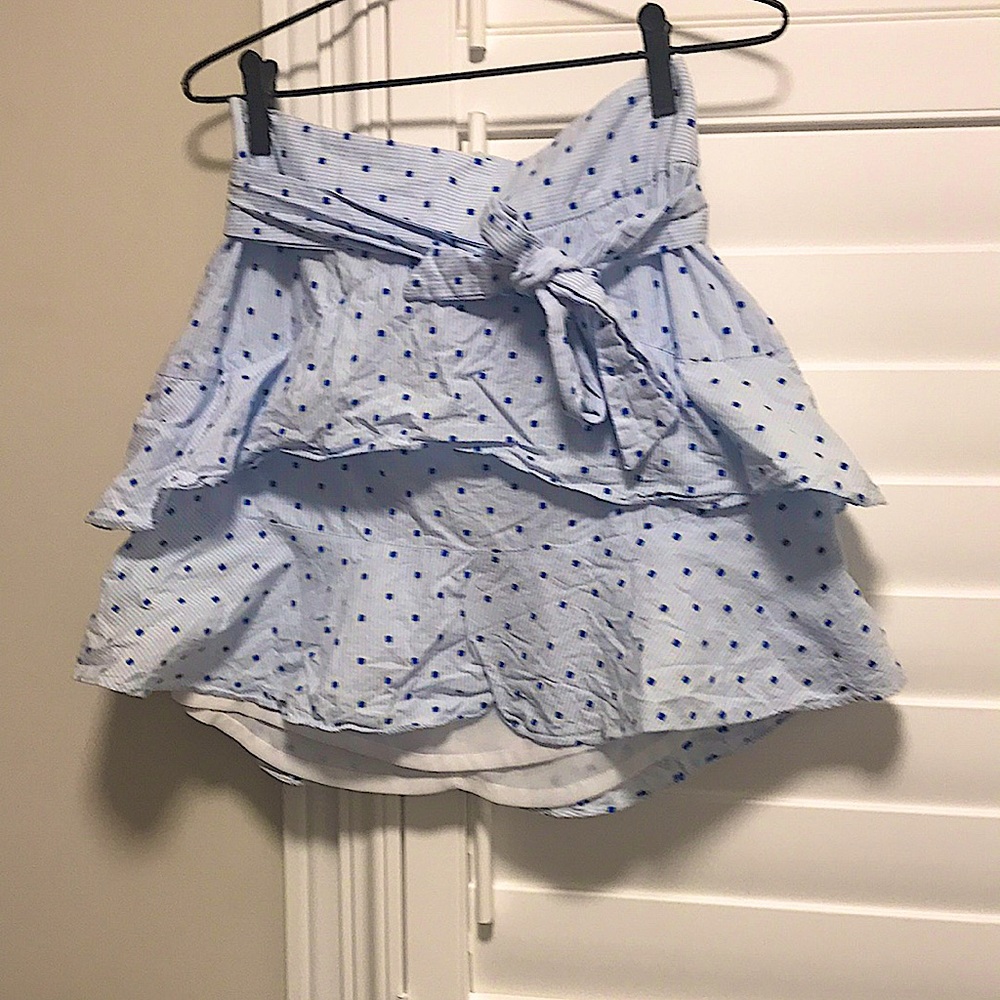 🥰Host Pick🥰 Poplin Tiered Skirt with Waist-Tie